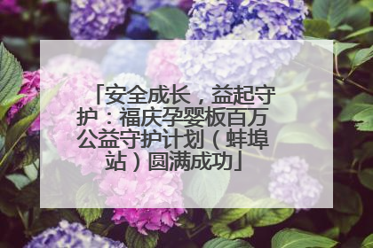 安全成长，益起守护：福庆孕婴板百万公益守护计划（蚌埠站）圆满成功