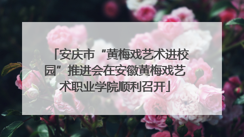 安庆市“黄梅戏艺术进校园”推进会在安徽黄梅戏艺术职业学院顺利召开