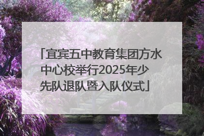 宜宾五中教育集团方水中心校举行2025年少先队退队暨入队仪式