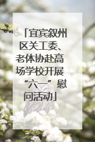宜宾叙州区关工委、老体协赴高场学校开展“六一”慰问活动
