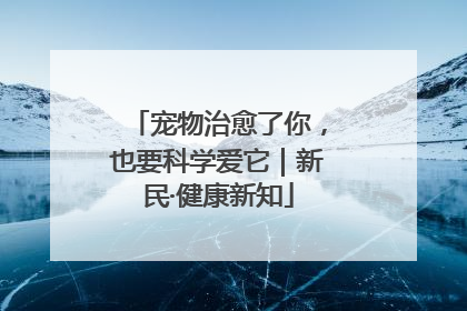 宠物治愈了你，也要科学爱它｜新民·健康新知