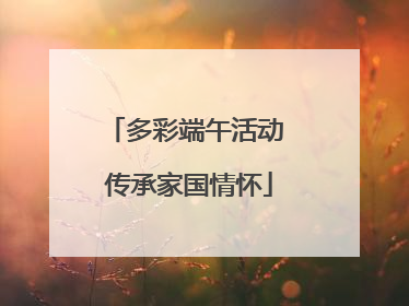 多彩端午活动 传承家国情怀