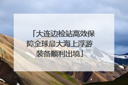 大连边检站高效保障全球最大海上浮游装备顺利出境