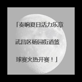奏响夏日活力乐章 武昌区杨园街道篮球赛火热开赛！