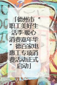 德州市“职工美好生活季·暖心消费嘉年华”德百家电惠工专项消费活动正式启动
