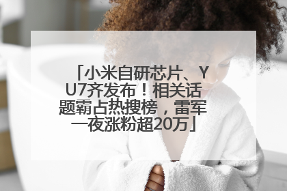 小米自研芯片、YU7齐发布！相关话题霸占热搜榜，雷军一夜涨粉超20万
