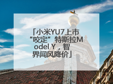 小米YU7上市“咬定”特斯拉Model Y，智界闻风降价