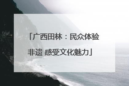 广西田林：民众体验非遗 感受文化魅力