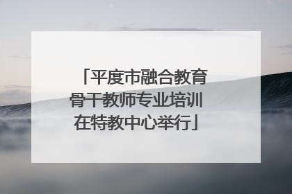 平度市融合教育骨干教师专业培训在特教中心举行