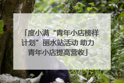 度小满“青年小店榜样计划”丽水站活动 助力青年小店提高营收