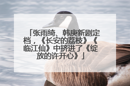 张雨绮、韩庚新剧定档，《长安的荔枝》《临江仙》中挤进了《绽放的许开心》