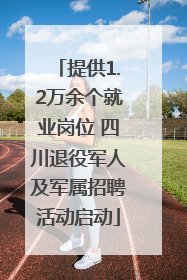 提供1.2万余个就业岗位 四川退役军人及军属招聘活动启动