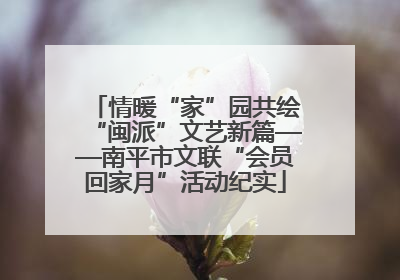情暖“家”园共绘“闽派”文艺新篇——南平市文联“会员回家月”活动纪实