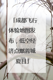 成都飞行体验地图发布，低空经济点燃蓉城夏日