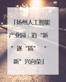扬州人工智能产业园：追“新”逐“质” “新”兴向荣