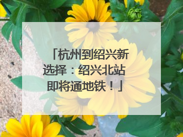 杭州到绍兴新选择：绍兴北站即将通地铁！