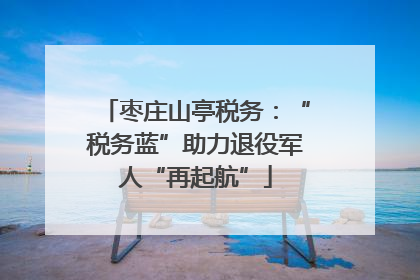 枣庄山亭税务：“税务蓝”助力退役军人“再起航”