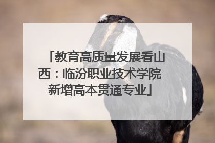 教育高质量发展看山西：临汾职业技术学院新增高本贯通专业