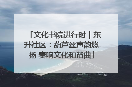 文化书院进行时｜东升社区：葫芦丝声韵悠扬 奏响文化和谐曲