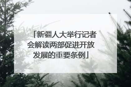 新疆人大举行记者会解读两部促进开放发展的重要条例