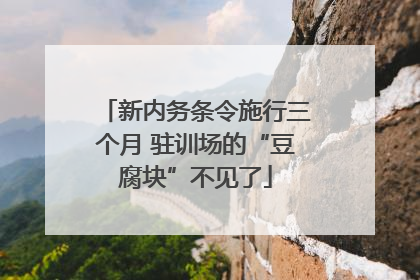 新内务条令施行三个月 驻训场的“豆腐块”不见了