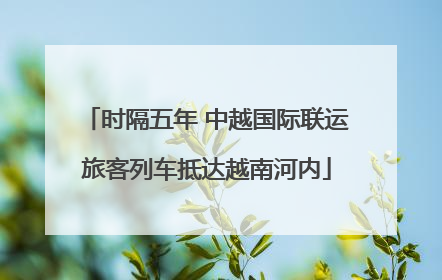 时隔五年 中越国际联运旅客列车抵达越南河内