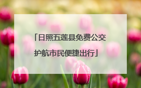 日照五莲县免费公交护航市民便捷出行