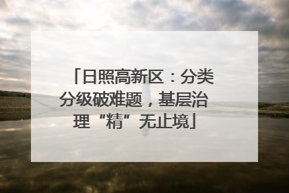 日照高新区：分类分级破难题，基层治理“精”无止境