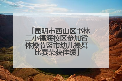 昆明市西山区书林二小福海校区参加省体操节暨市幼儿操舞比赛荣获佳绩