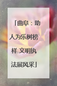 曲阜：助人为乐树榜样 文明执法展风采
