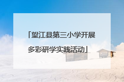 望江县第三小学开展多彩研学实践活动