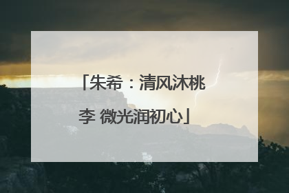 朱希：清风沐桃李 微光润初心