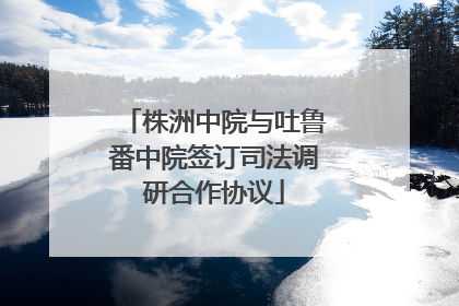 株洲中院与吐鲁番中院签订司法调研合作协议