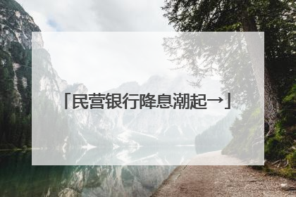 民营银行降息潮起→