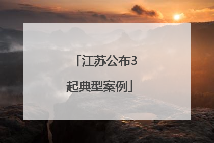 江苏公布3起典型案例