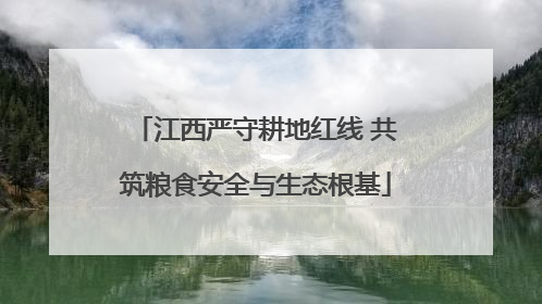 江西严守耕地红线 共筑粮食安全与生态根基