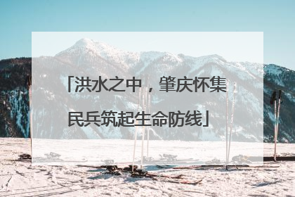 洪水之中，肇庆怀集民兵筑起生命防线