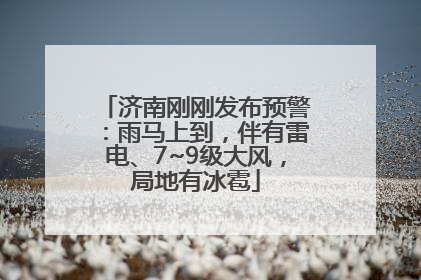 济南刚刚发布预警：雨马上到，伴有雷电、7~9级大风，局地有冰雹