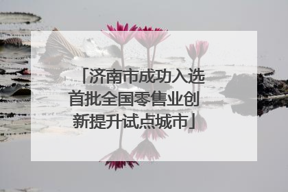 济南市成功入选首批全国零售业创新提升试点城市