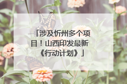 涉及忻州多个项目！山西印发最新《行动计划》