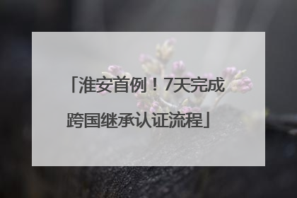 淮安首例！7天完成跨国继承认证流程