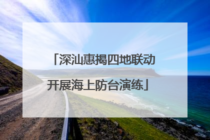 深汕惠揭四地联动开展海上防台演练