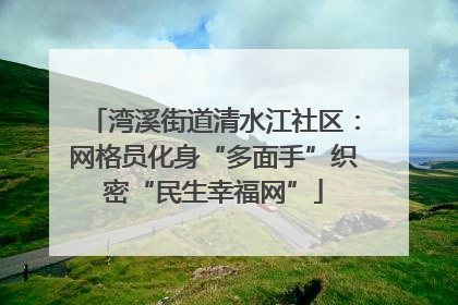 湾溪街道清水江社区：网格员化身“多面手”织密“民生幸福网”