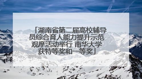 湖南省第二届高校辅导员综合育人能力提升示范观摩活动举行 南华大学获特等奖和一等奖