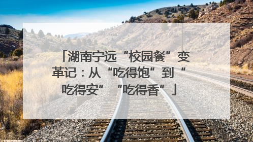 湖南宁远“校园餐”变革记：从“吃得饱”到“吃得安”“吃得香”