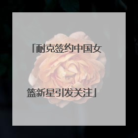 耐克签约中国女篮新星引发关注