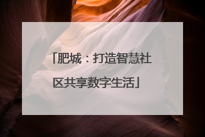 肥城：打造智慧社区共享数字生活