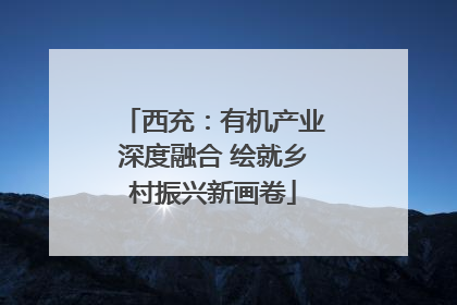 西充：有机产业深度融合 绘就乡村振兴新画卷