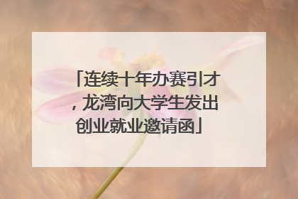 连续十年办赛引才，龙湾向大学生发出创业就业邀请函