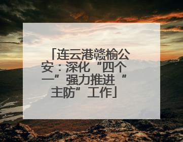 连云港赣榆公安：深化“四个一”强力推进“主防”工作
